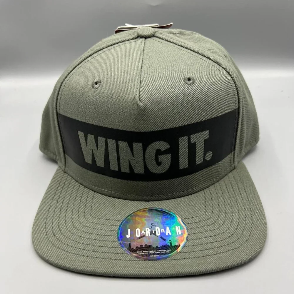 Air Jordan Hat Men‎ Green Black Wing It Jumpman Snap Back Cap New
